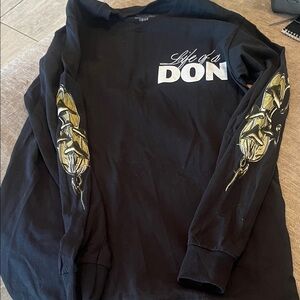 Life of Don Black Long Sleeve Shirt with Gold Graphics